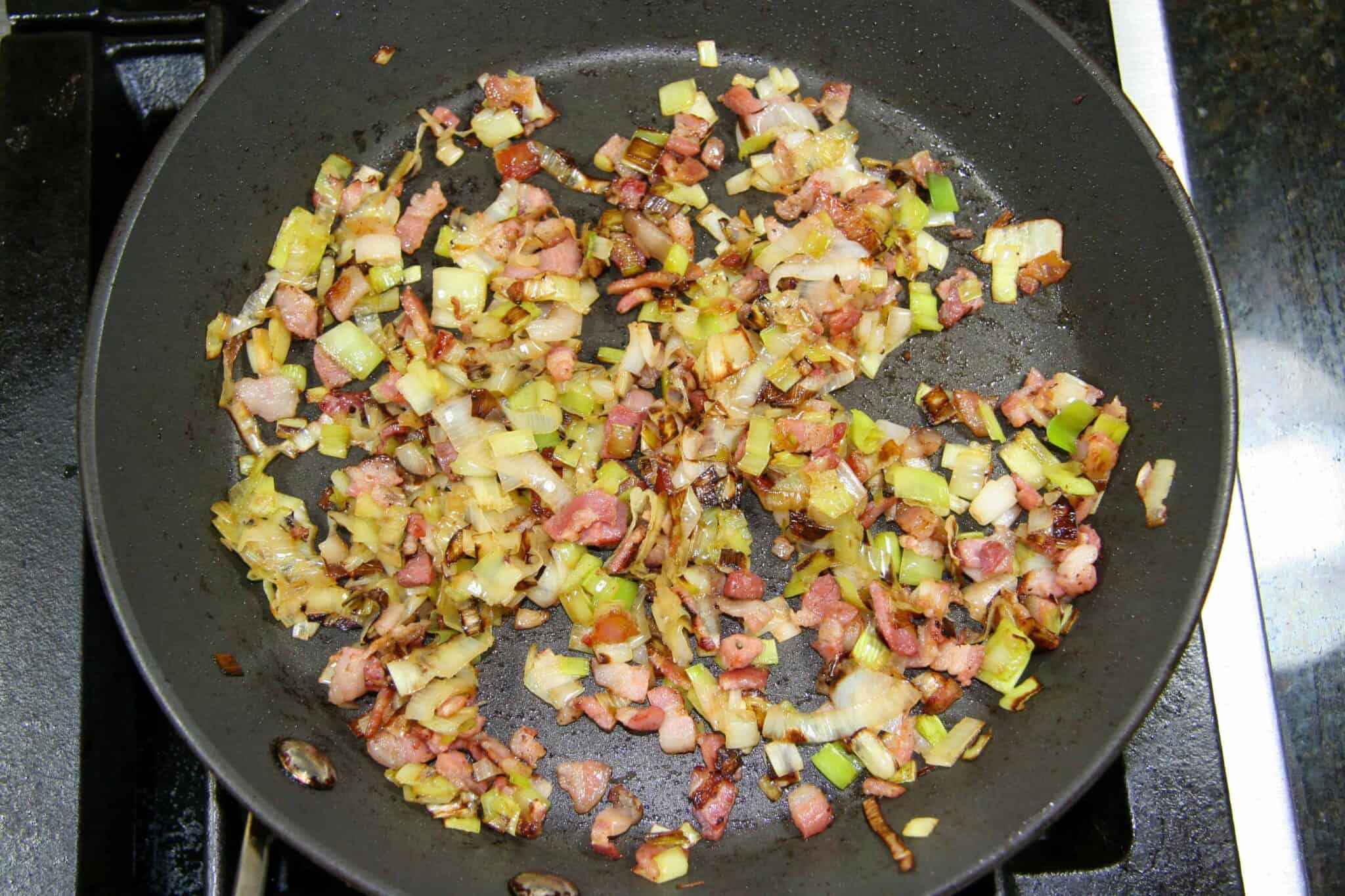 Cheesy Pancetta Frittata with Corn and Leeks Vanilla Bean Cuisine