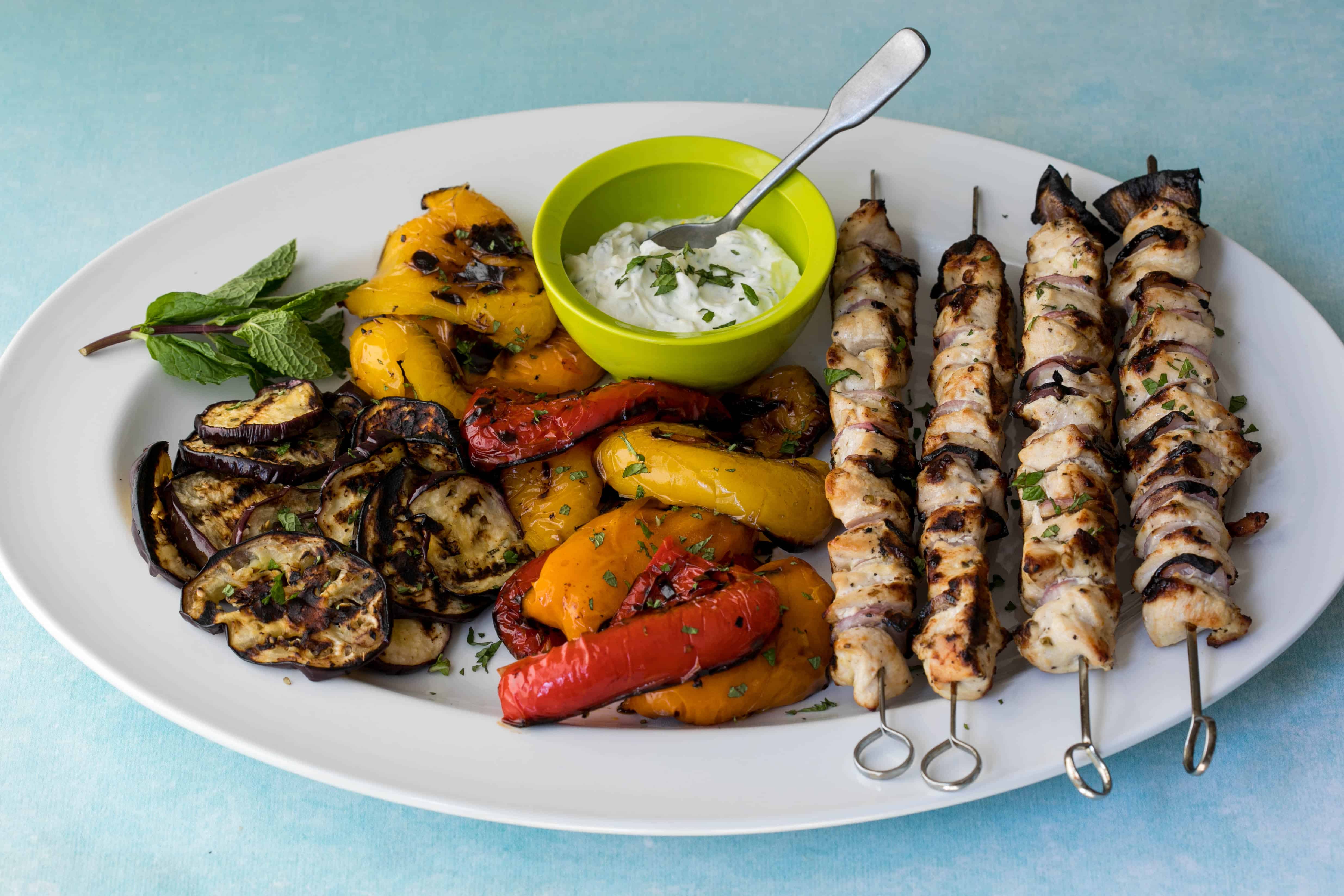 Greek Chicken Kabobs with Yogurt Sauce Vanilla Bean Cuisine Recipe