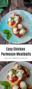 Easy Chicken Parmesan Meatballs - Vanilla Bean Cuisine Recipes