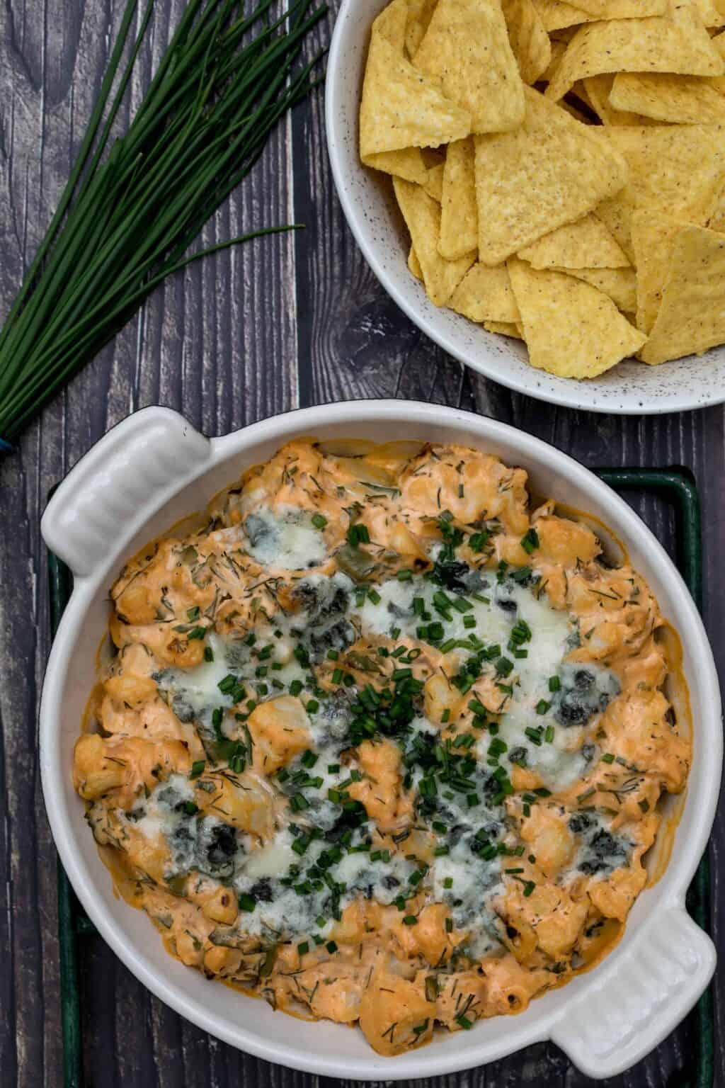 Buffalo Cauliflower Dip with Fresh Herbs Vanilla Bean Cuisine