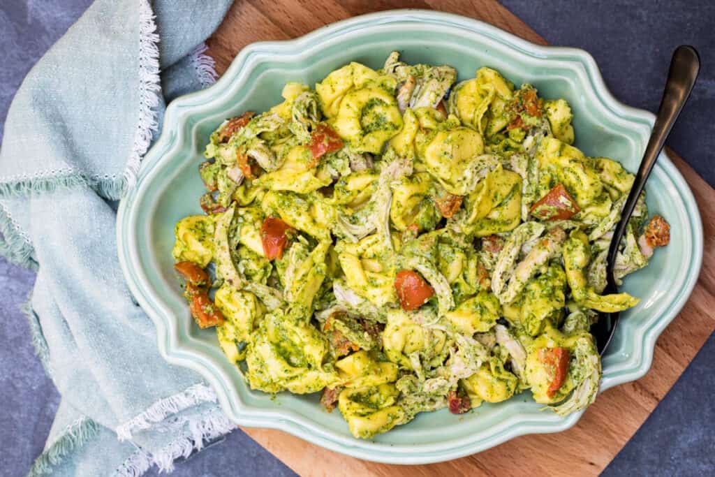 Pesto Tortellini Salad with Chicken - Vanilla Bean Cuisine recipes