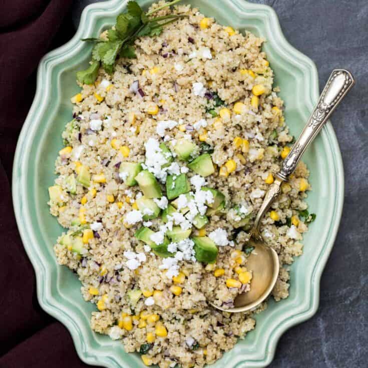 Quinoa Avocado Salad with Corn Vanilla Bean Cuisine