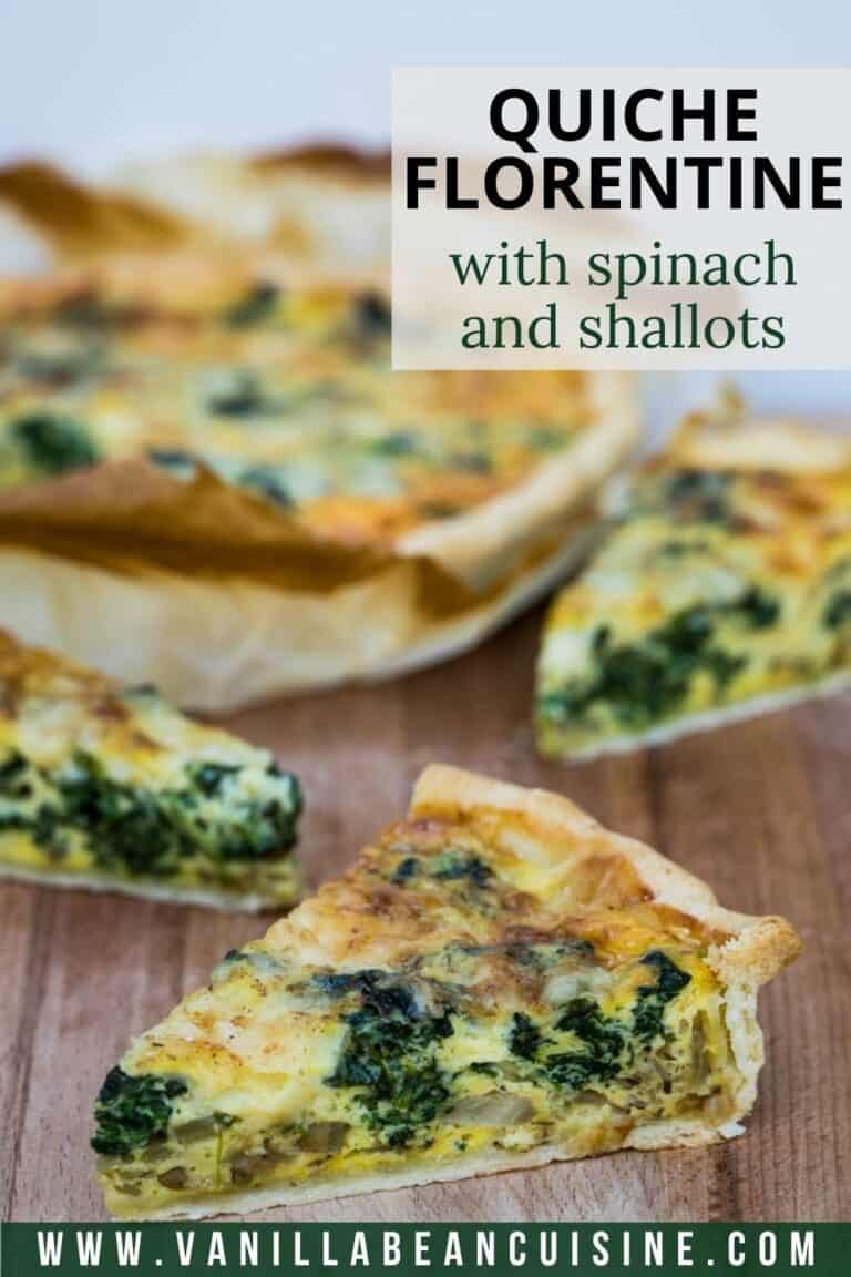 Quiche Florentine (Spinach Quiche) (Vegetarian Spinach Quiche)
