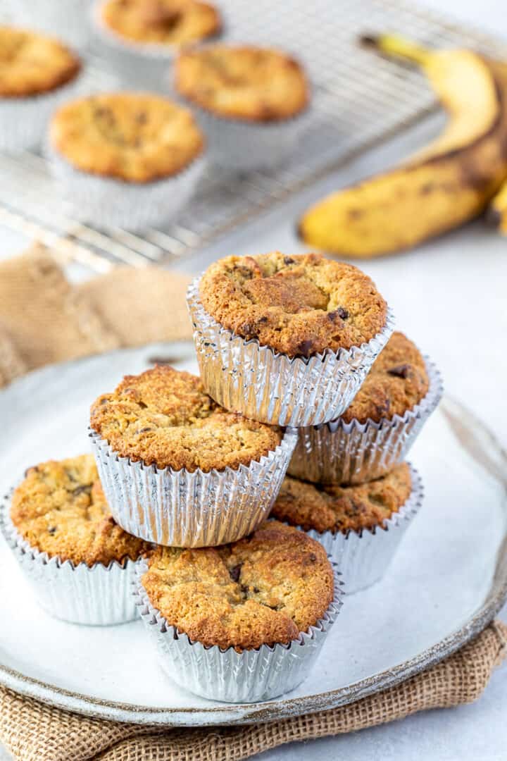 Banana Muffins with Almond Flour {GlutenFree}