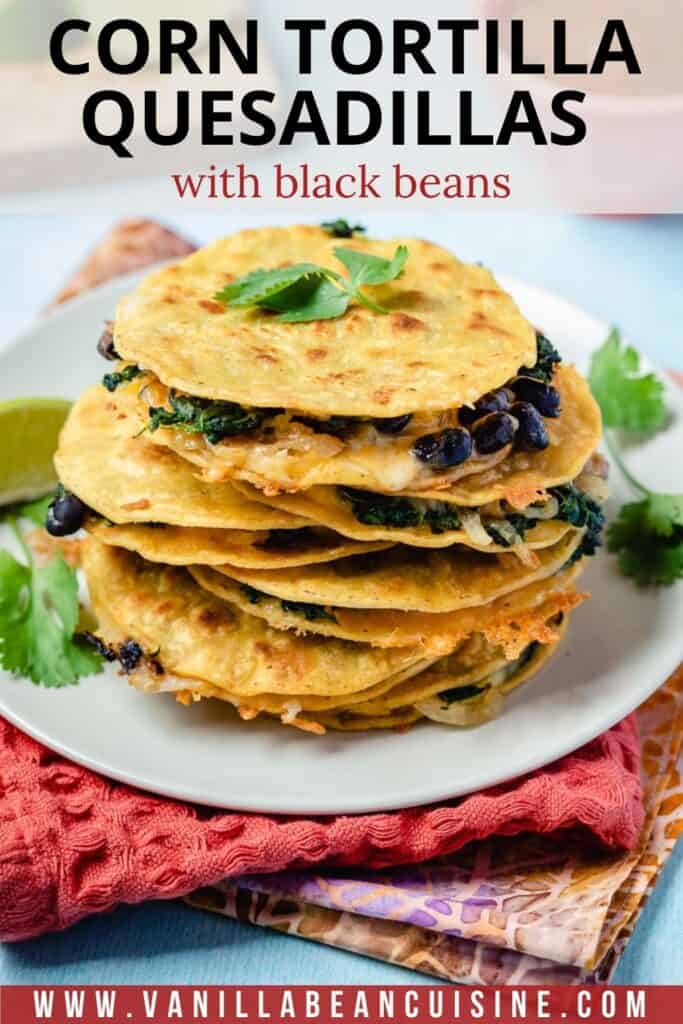 Corn Tortilla Quesadillas with Caramelized Onions {GlutenFree}