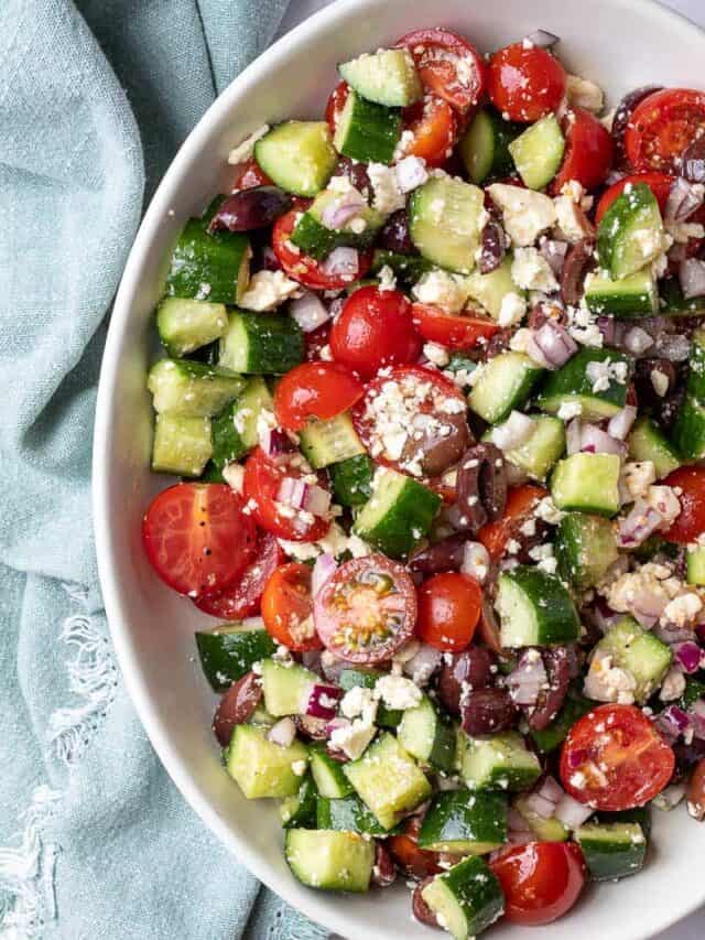 Mediterranean Cucumber Tomato Salad Vanilla Bean Cuisine