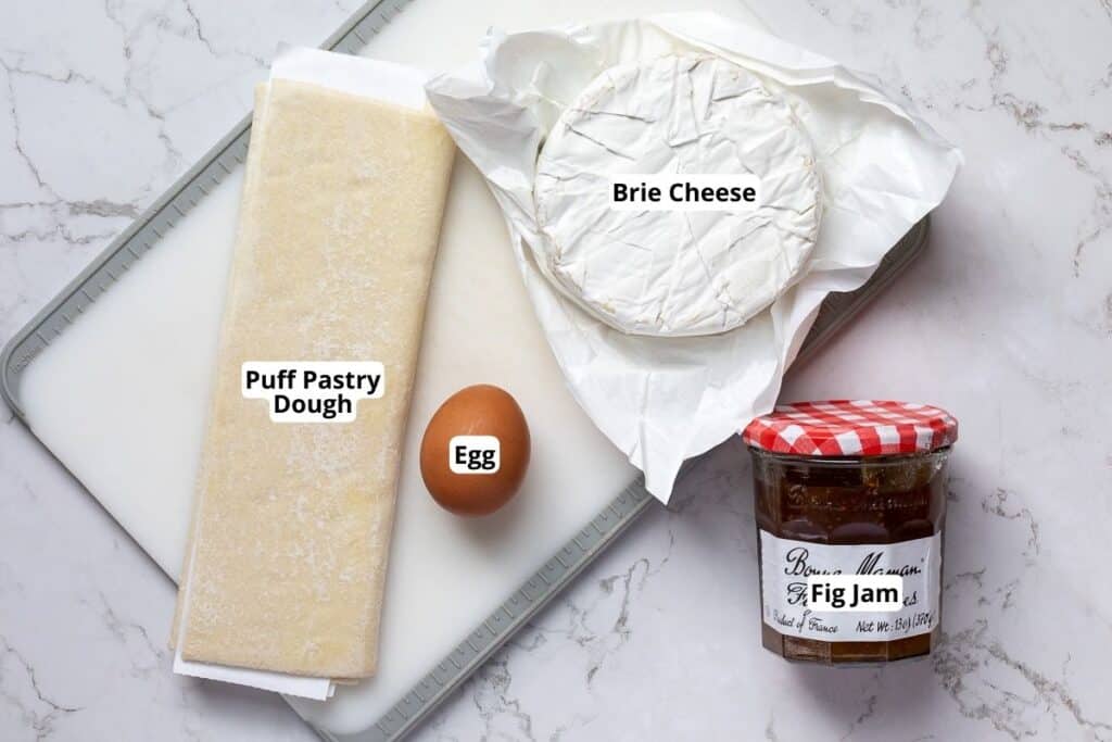 Baked Brie with Fig Jam (Brie en Croûte)