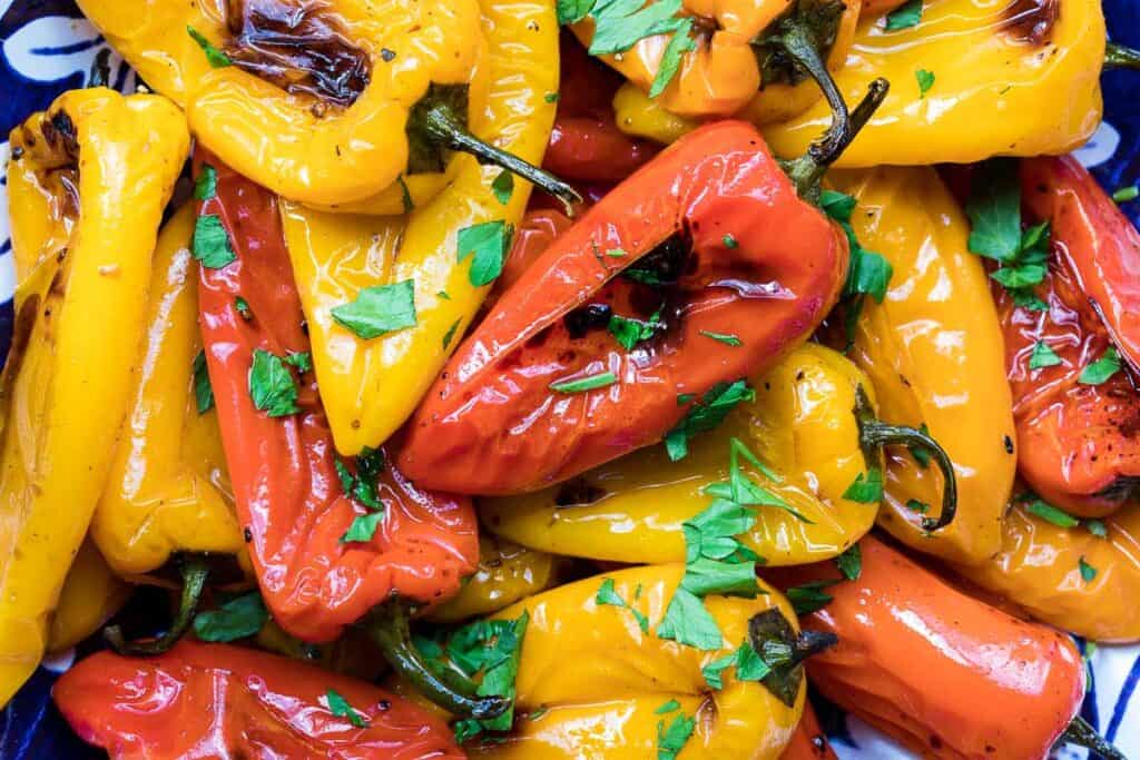 4Ingredient Roasted Mini Peppers Vanilla Bean Cuisine