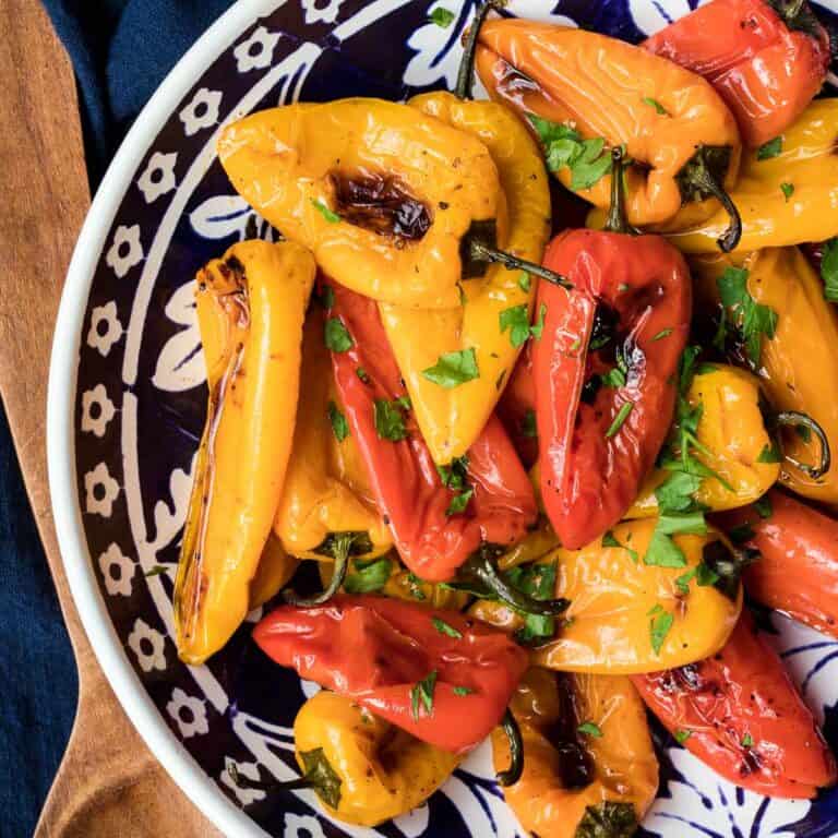 4Ingredient Roasted Mini Peppers Vanilla Bean Cuisine