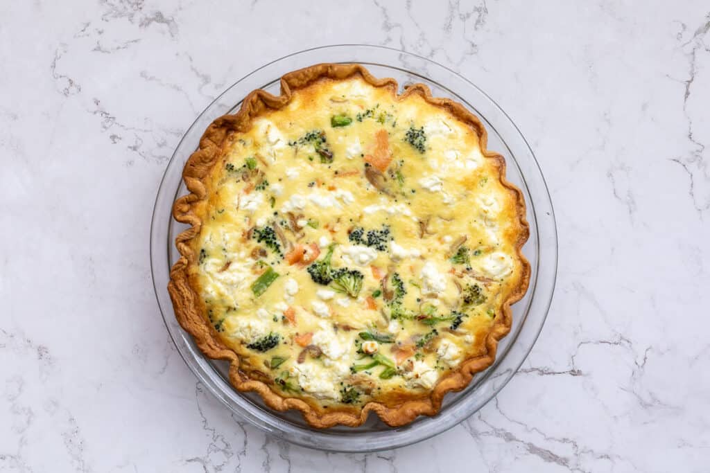 Salmon and Broccoli Quiche - Vanilla Bean Cuisine
