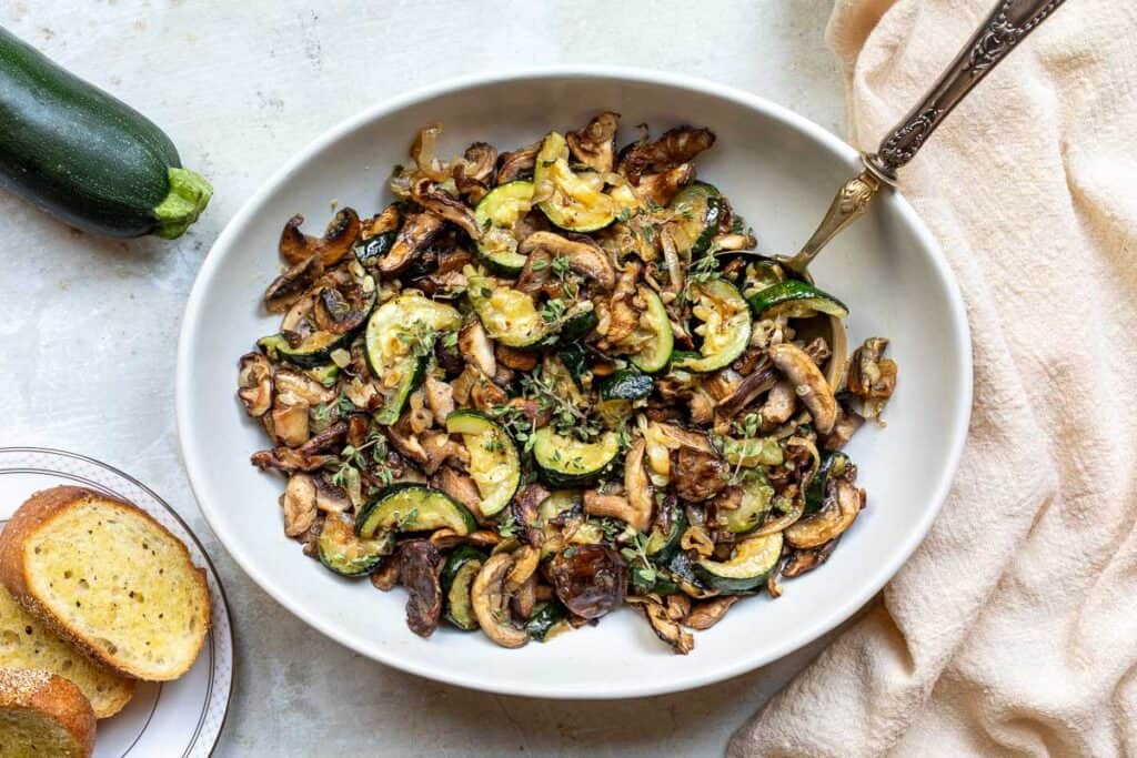 Sautéed Zucchini and Mushrooms Vanilla Bean Cuisine