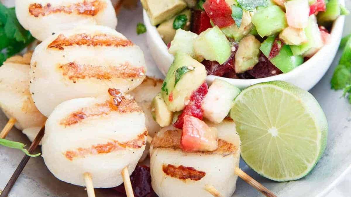 Grilled Scallop Skewers