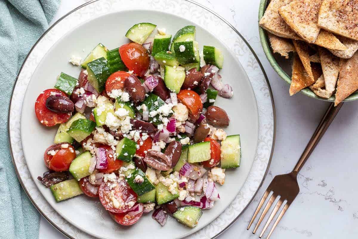 Mediterranean Cucumber Tomato Salad