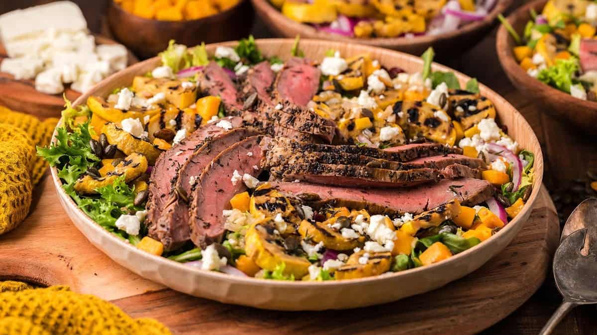 Savoury Steak and Squash Salad