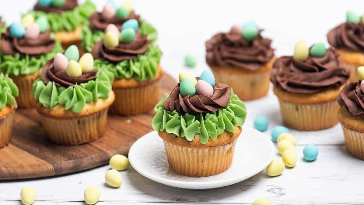 Easy Easter Mini Egg Nest Cupcakes