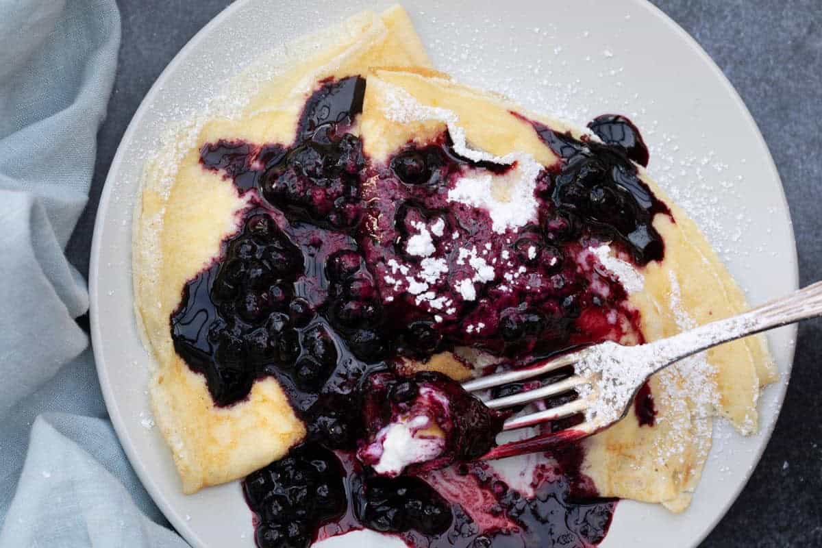 Lemon Blueberry Crêpes
