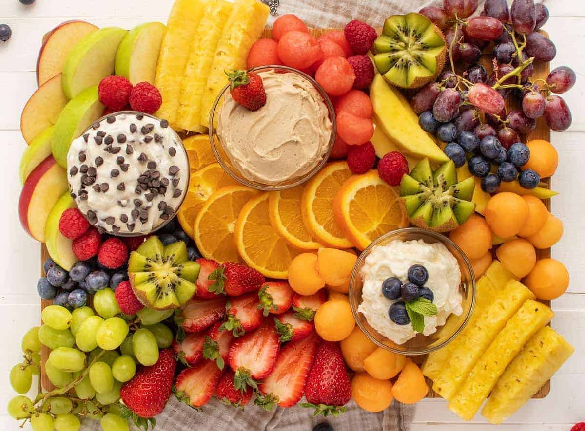 Fresh Fruit Platter with Dips