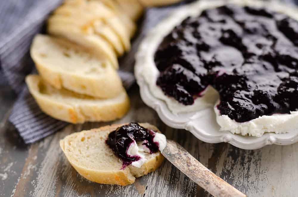 Blueberry Balsamic Goat Cheese Appetizer
