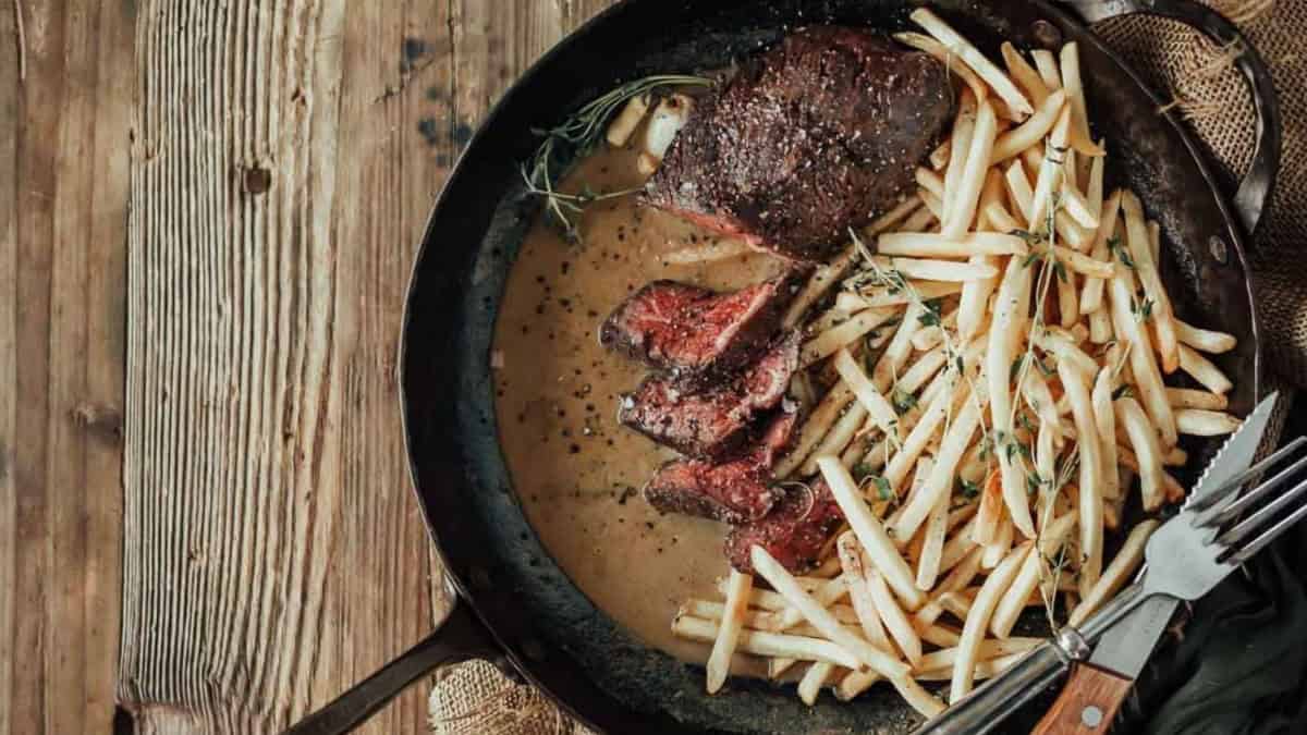 Sous Vide Hanger Steak Frites