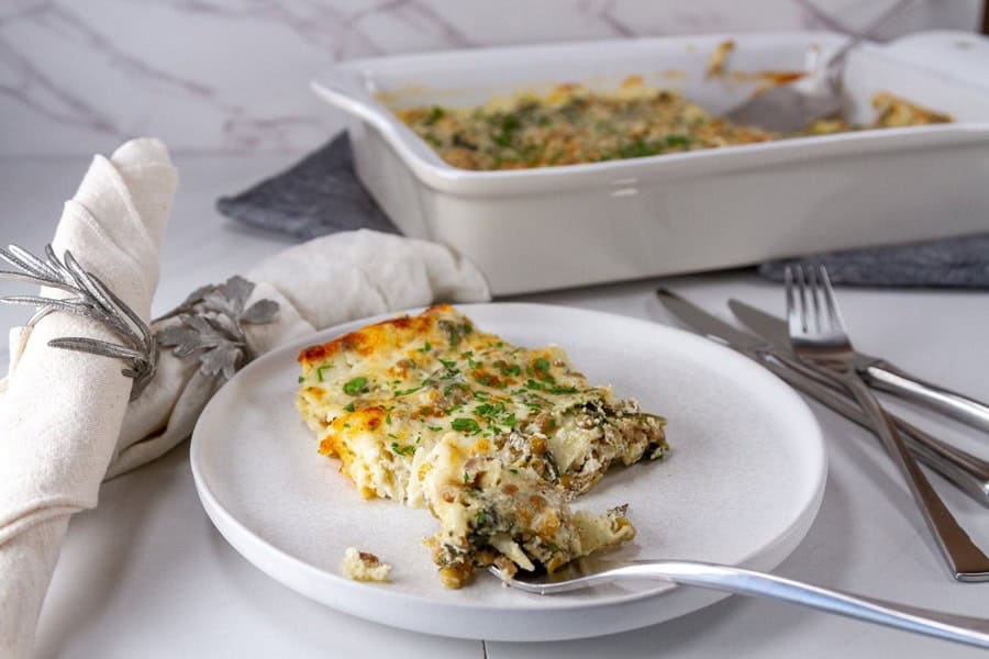 Spinach Lentil Lasagna