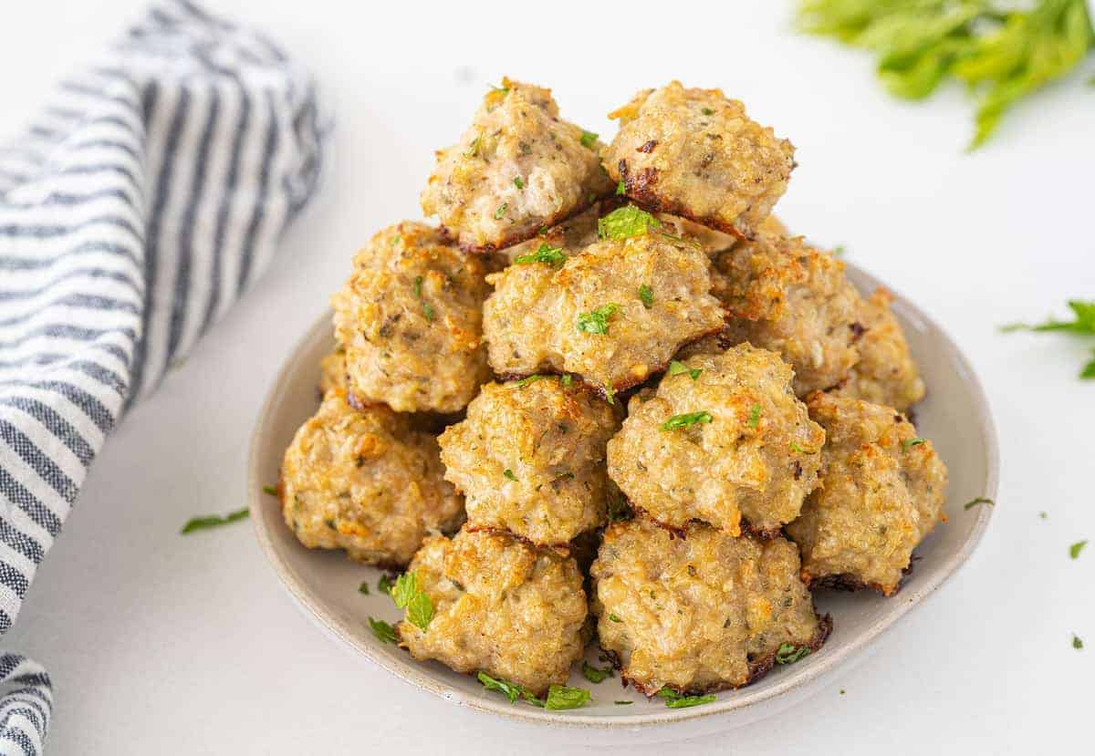 Baked Chicken Meatballs