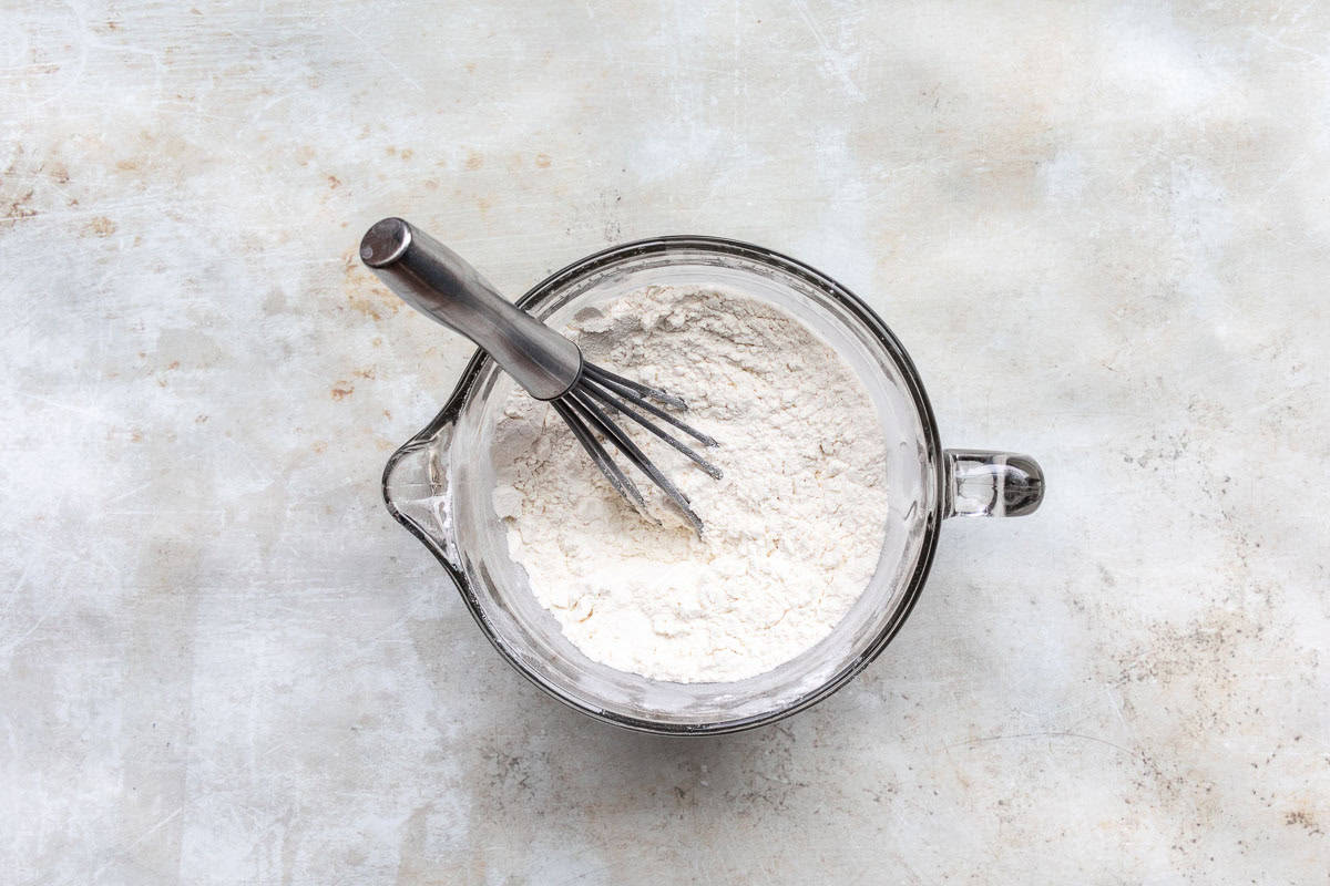 dry ingredients in small mixing bowl with whisk.